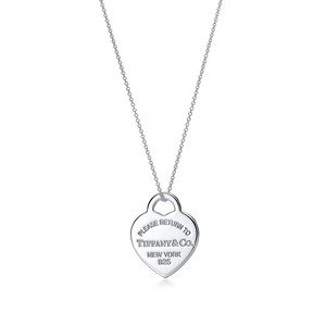 TIFFANY AND CO HEART NECKLACE WITH AN A